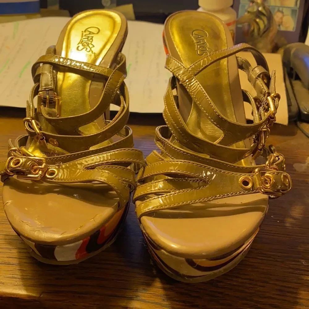 Carlos Santana Wedge Sandals sz. 7.5 medium